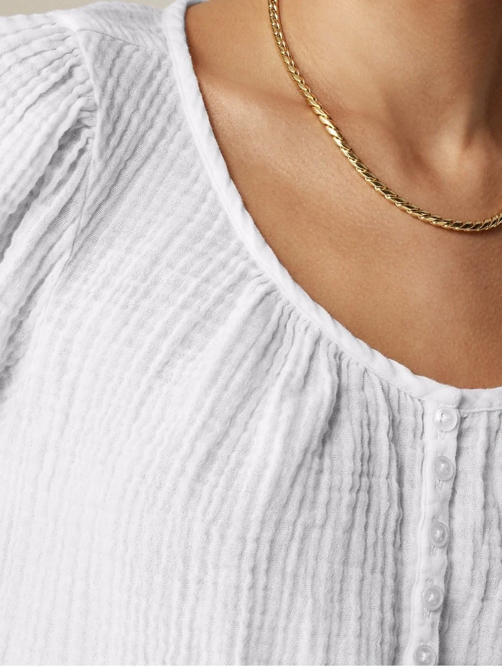 J Crew Top XXL Feminine White